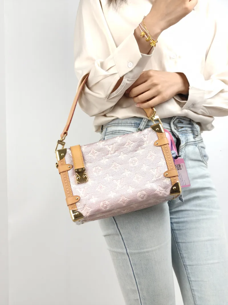 Louis Vuitton Crossbody Bag Side Trunk Box PVC Medium 23.5 × 8.5 × 16 cm — on-model view 1 of 2