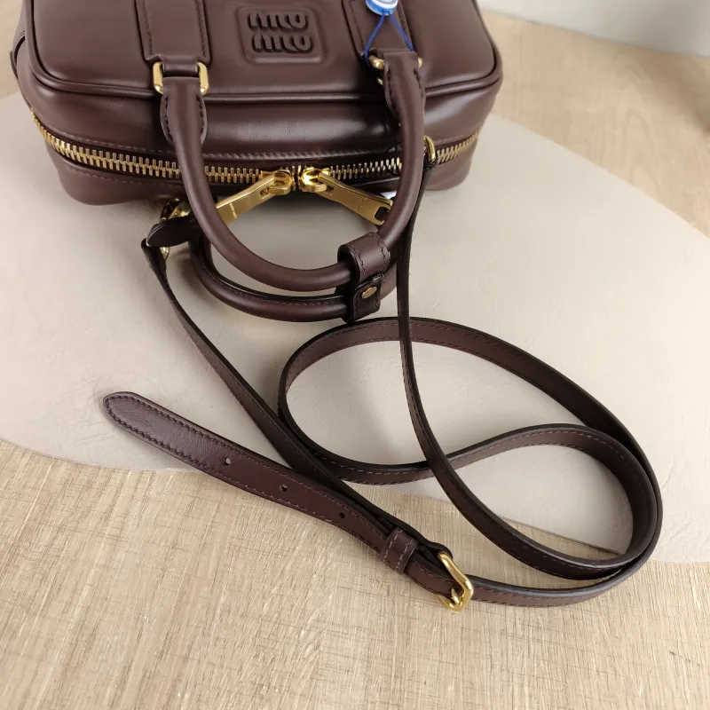 Miumiu Top Handle Bag Arcadie Collection Bowling Bag CC alfskin Medium 22 × 7.5 × 10.5 cm — detail view 6 of 11