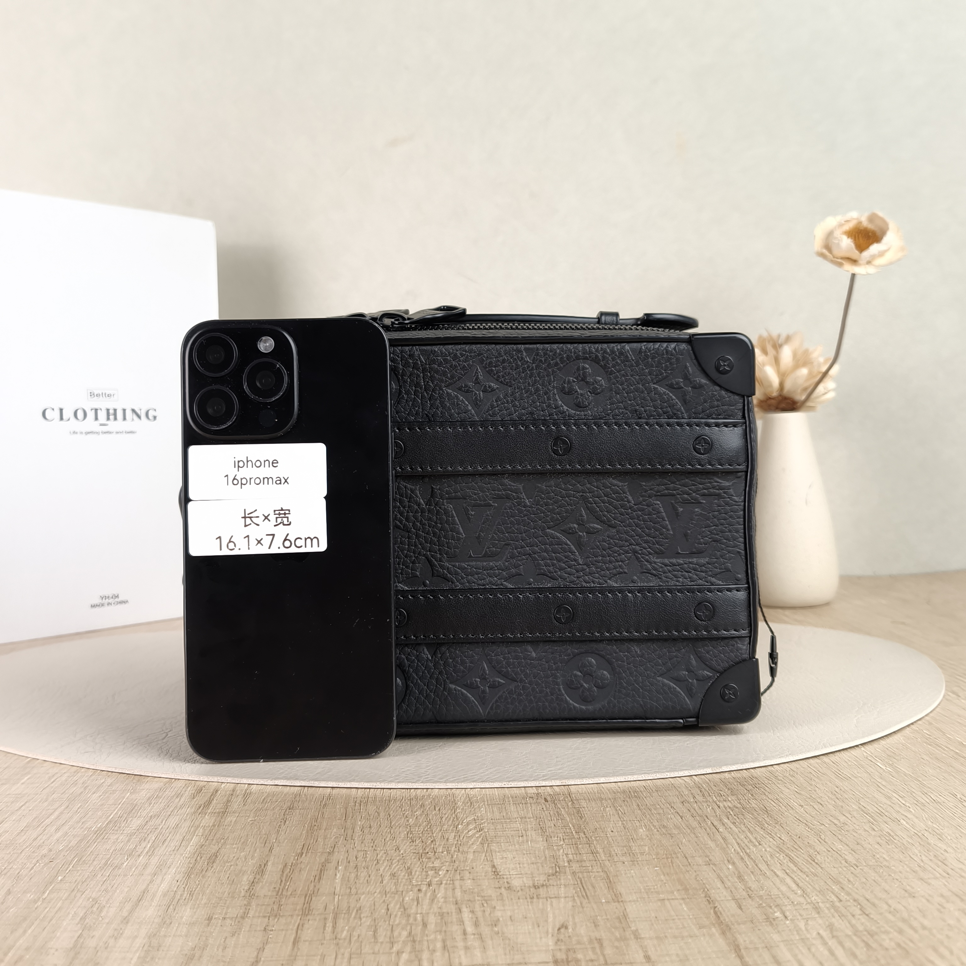 Louis Vuitton Crossbody Bag HANDLE SOFT TRUNK Box Black Calfskin One Size21.5 × 7 × 15 cm — cover view 4 of 5
