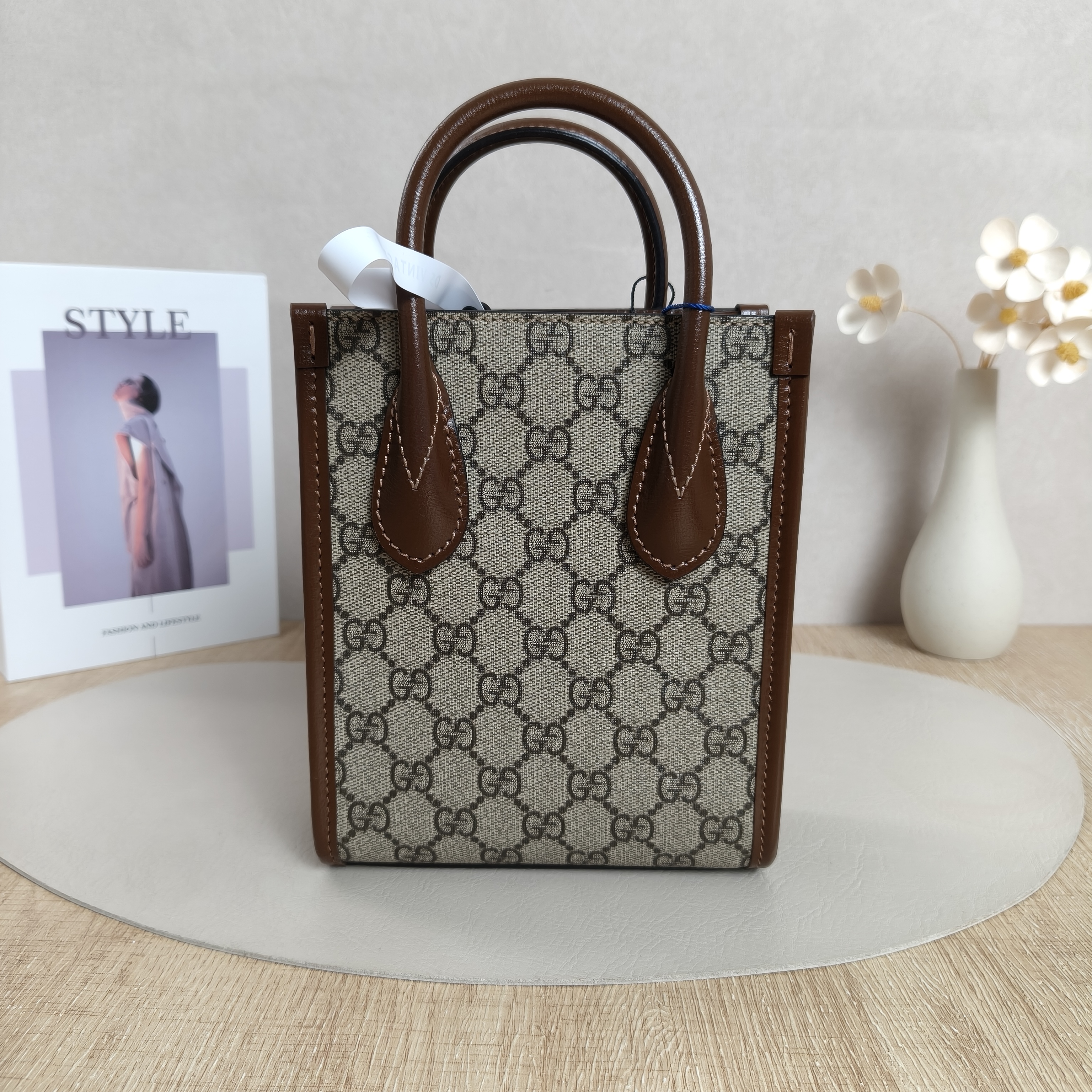 GUCCI Crossbody Bag GG Retro Collection Tote Bag Brown PV Cmini16 × 7 × 20 cm — cover view 8 of 13