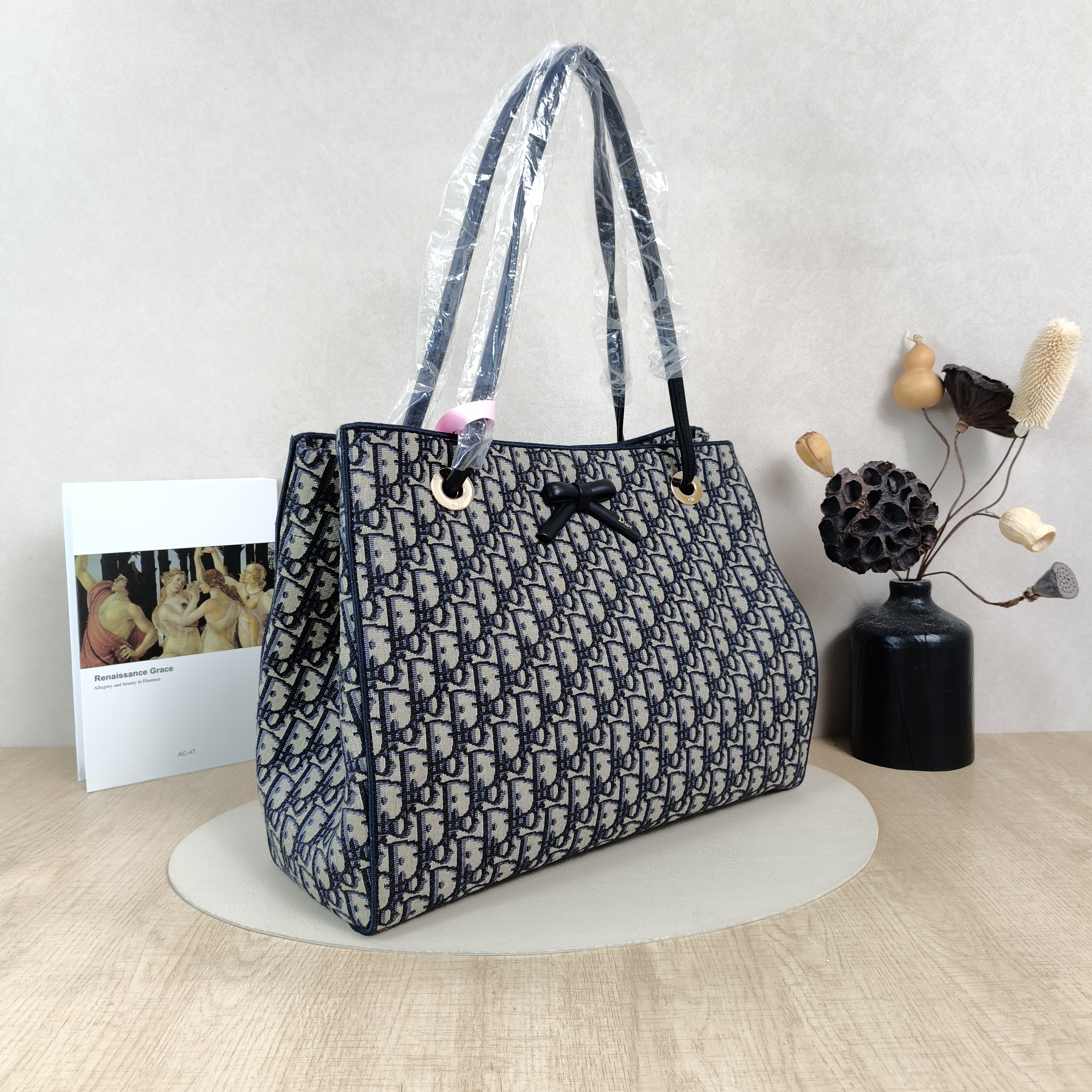 DIOR Shoulder Bag Promenade Shopping Tote Blue Canvas Medium37 × 14 × 29 cm — cover view 2 of 6