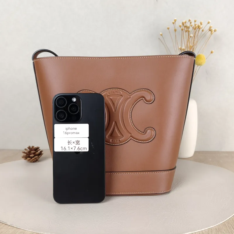 CELINE Shoulder Bag BUCKET TRIOMPHE Bucket Bag Calfskin Small17 × 10 × 22 cm — cover view 4 of 5