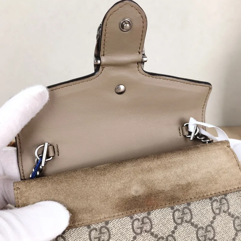 GUCCI Crossbody Bag Dionysus Monogram PV Cmini16.5 × 4.5 × 10 cm — detail view 3 of 14