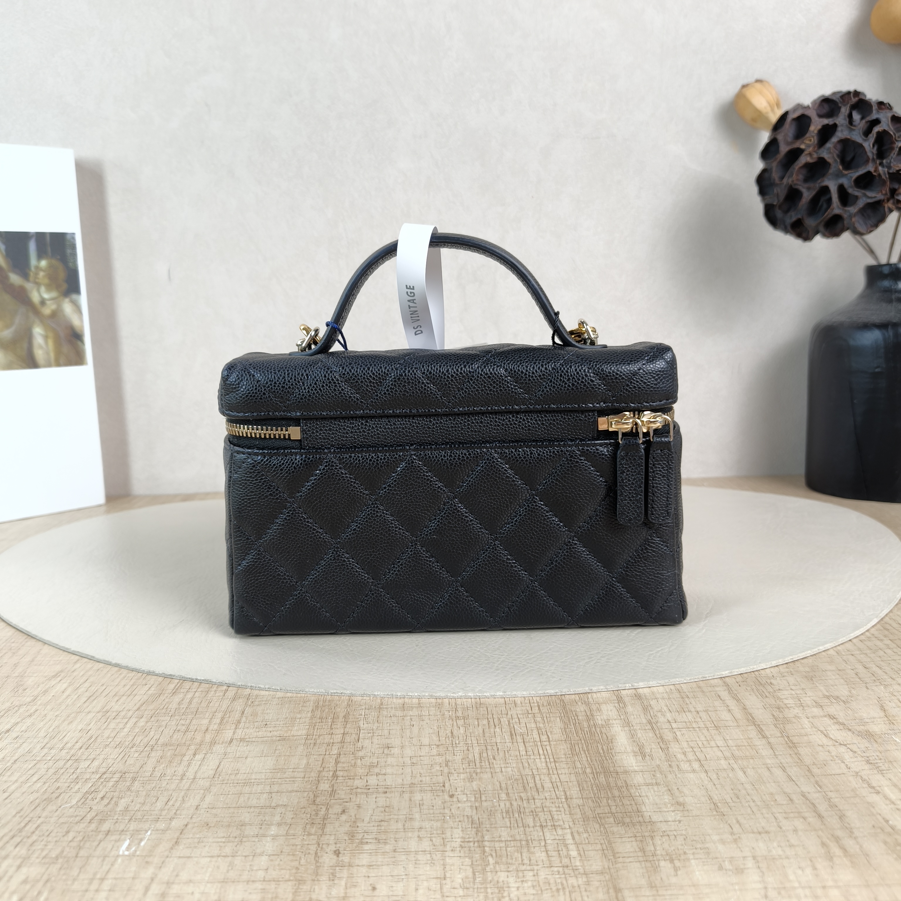 Chanel Crossbody Baglp Box Bag Top Handle Crossbody Bag Black Calfskin One Size19.5 × 5 × 17 cm — cover view 2 of 6