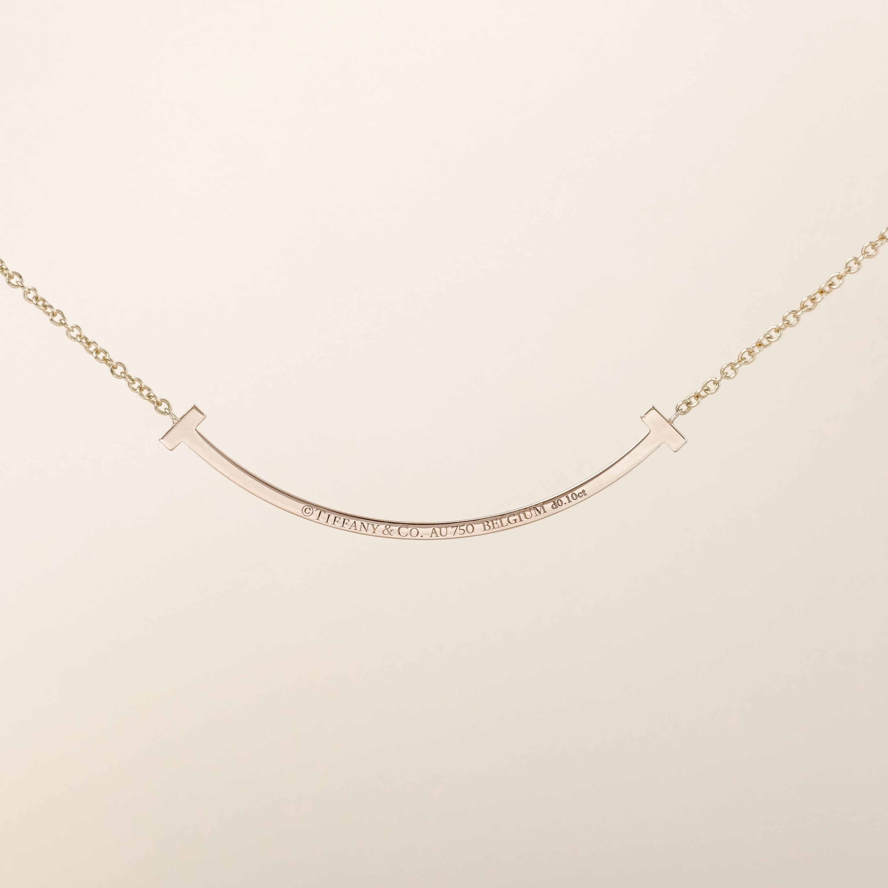 Tiffany&Co. Necklace TC ollection Smile Yellow Gold Pavé Diamond Gold Diamond18KY ellow Gold Small40.6-45.7 — cover view 10 of 13