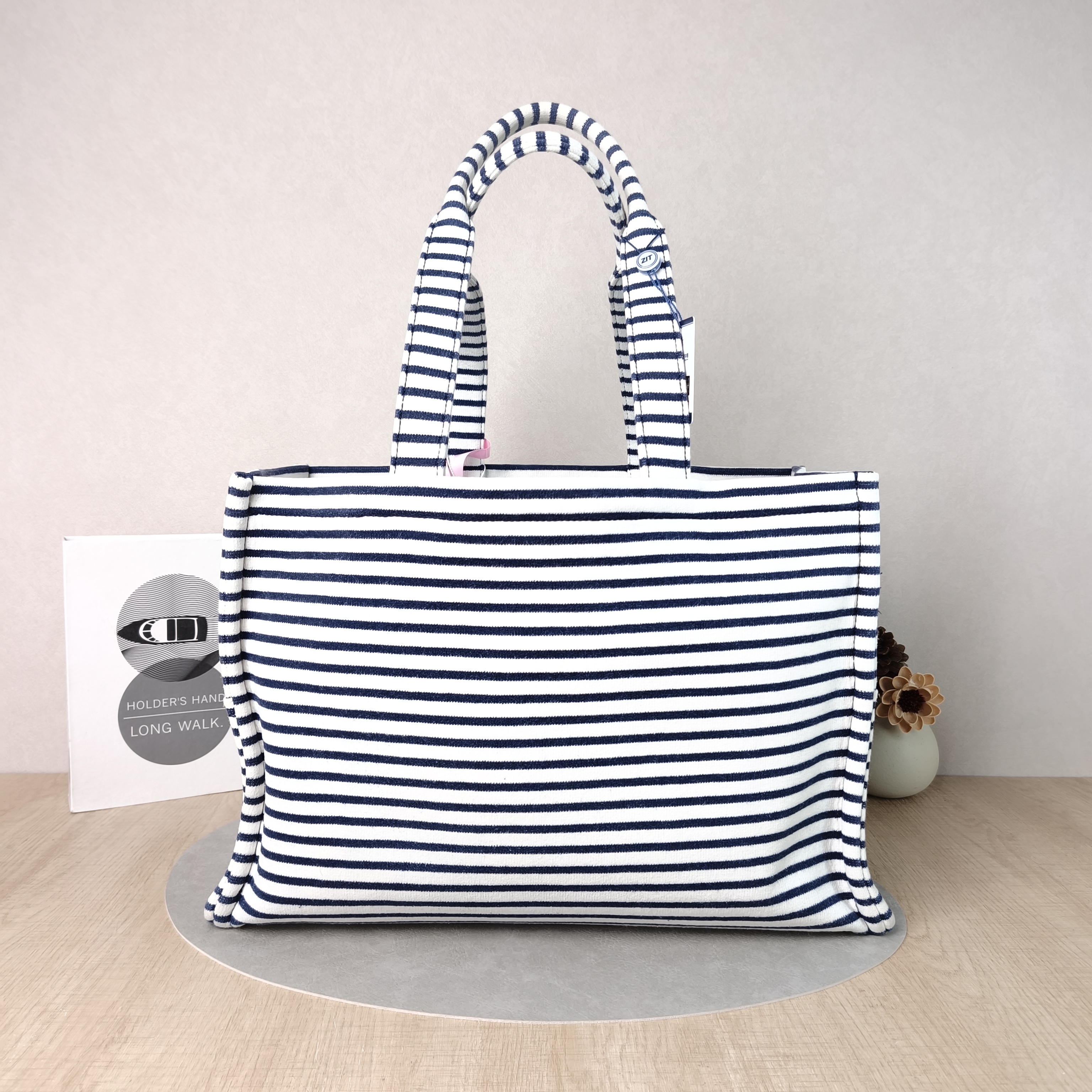 CELINE Shoulder Bag CABAS THAIS Shopping Tote Canvas Large40 × 16 × 30 cm — cover view 4 of 5