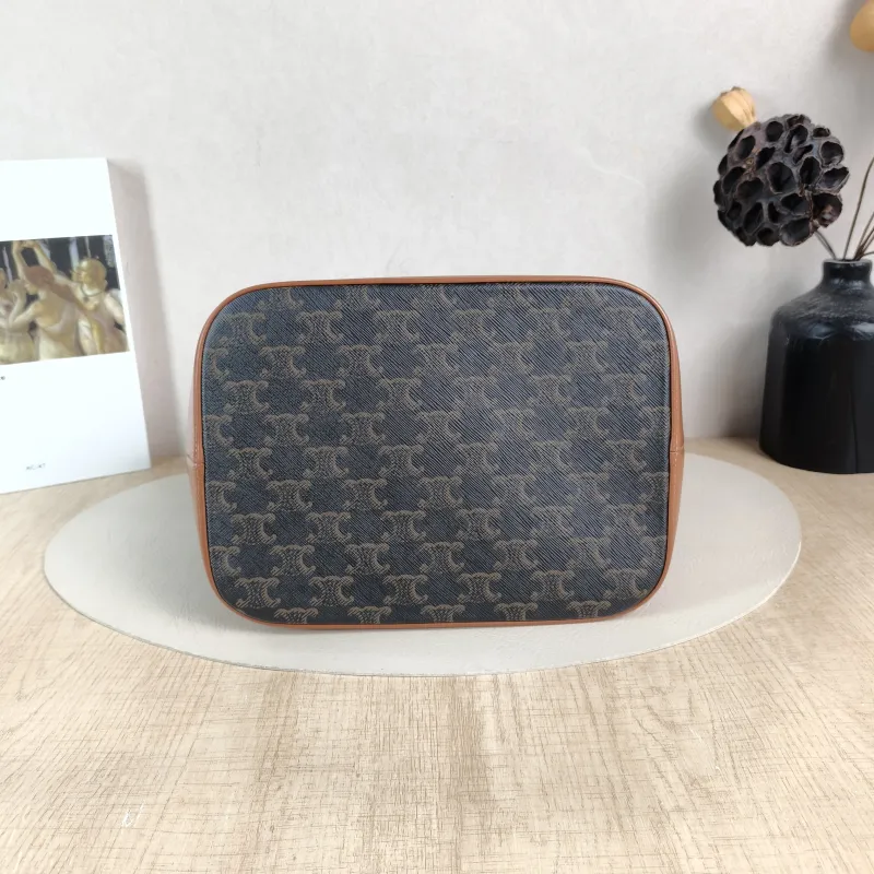 CELINE Crossbody Bag Triomphe Bucket Bag Monogram PVC Medium24 × 18 × 27 cm — cover view 2 of 5
