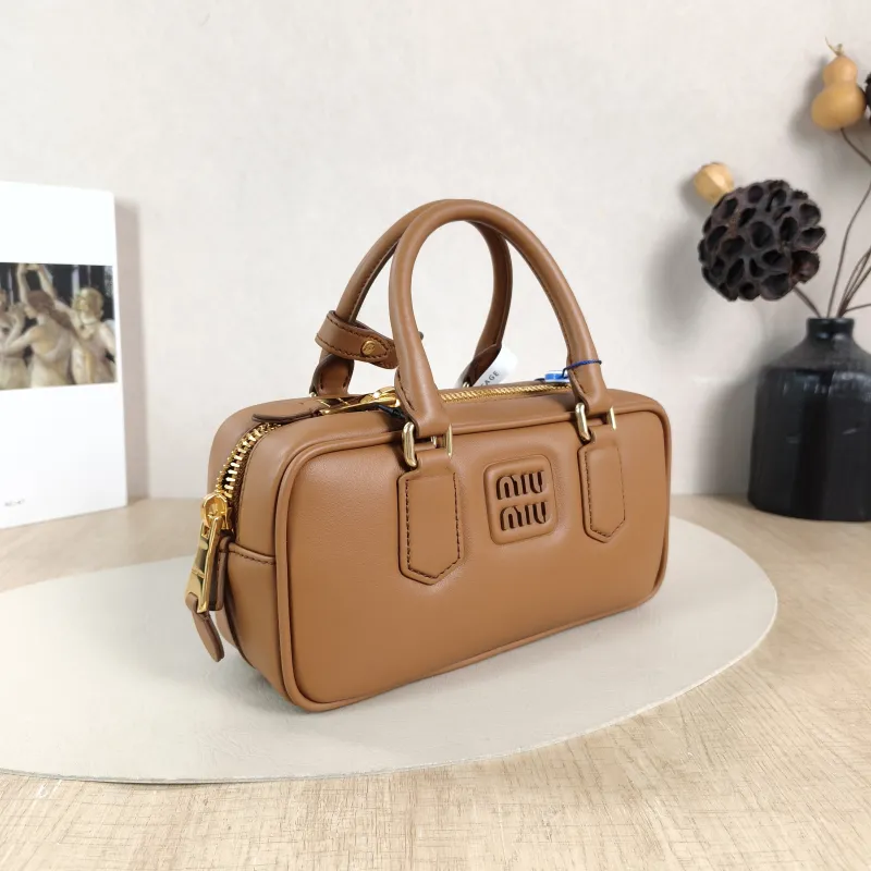 Miumiu Top Handle Bag Arcadie Collection Bowling Bag CC alfskin Medium 22 × 7.5 × 10.5 cm — cover view 3 of 6
