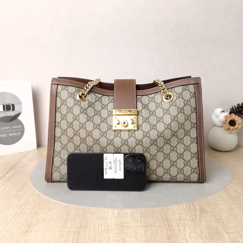 GUCCI Shoulder Bag Padlock Tote Monogram PVC Large35 × 14 × 23.5 cm — cover view 2 of 5