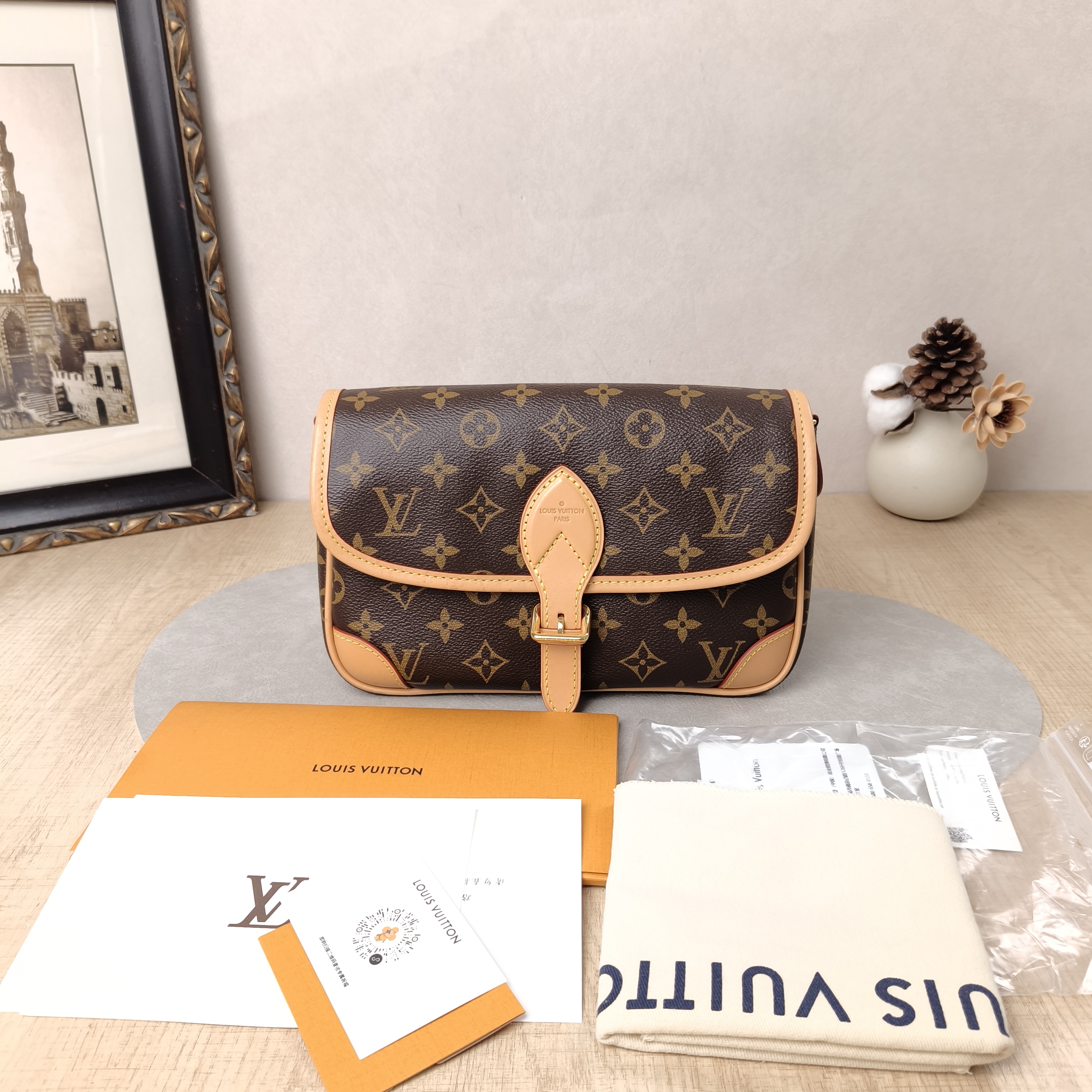 Louis Vuitton Crossbody Bag Diane Baguette Bag Shoulder Strap PVC Small24 × 9 × 15 cm — cover view 5 of 6