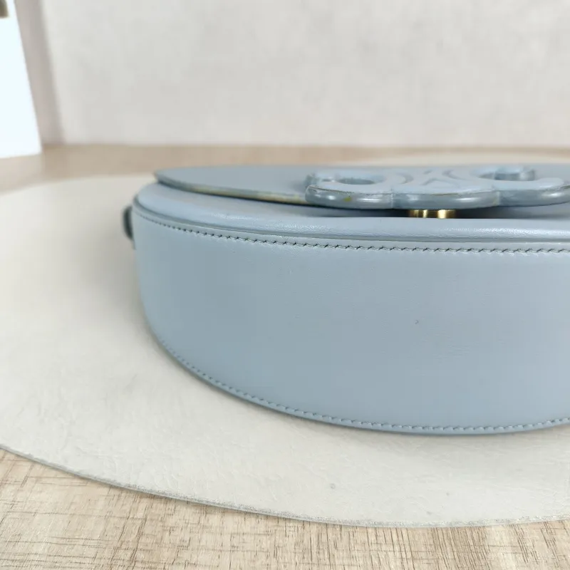 CELINE Crossbody Bag Crossbody Bag Blue Calfskin 22 × 6 × 13 cm — detail view 6 of 12
