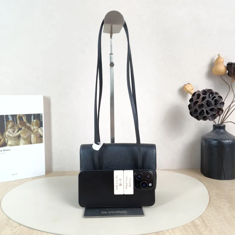 Chanel Crossbody Bag preppy coco Black Grained Calfskin Mini 17 × 5 × 11.5 cm — cover view 4 of 6