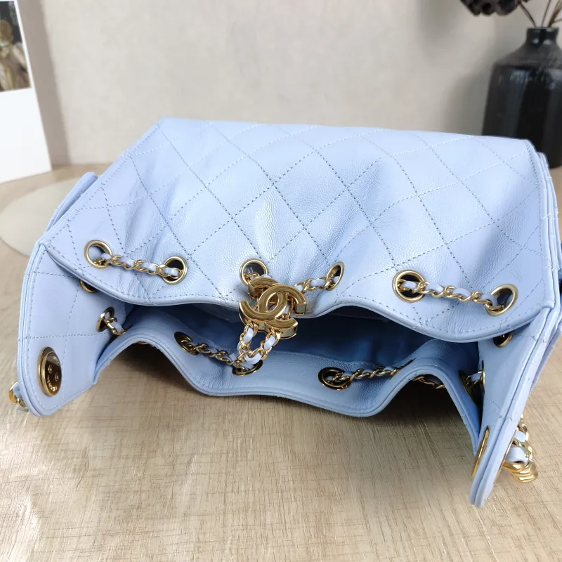 Chanel Crossbody Bag 25Bag Blue Grained Calfskin Mini 22 × 12.5 × 20 cm — detail view 11 of 11