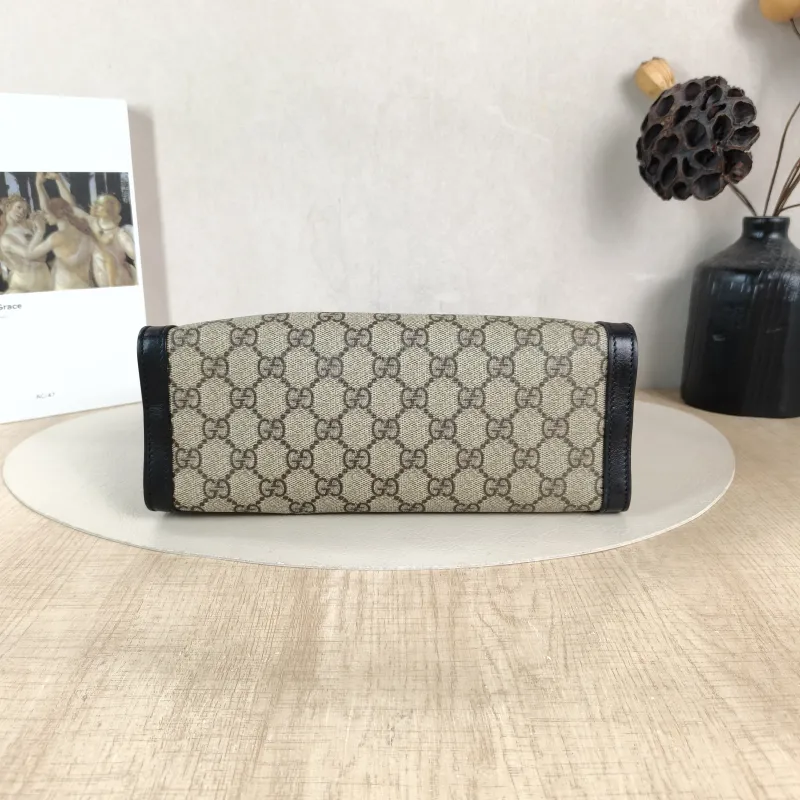 GUCCI Shoulder Bag Padlock Tote Black Monogram PVC Medium 26 × 10 × 18 cm — cover view 5 of 5
