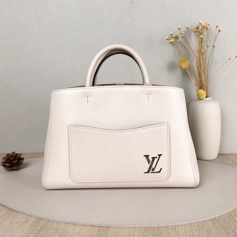 Louis Vuitton Crossbody Bag Marelle Tote Top Handle Bag White Epi Embossed Calfskin BB 25 × 11 × 17 cm