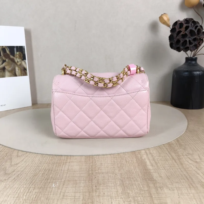 Chanel Crossbody Bag Pink Grained Calfskinmini18 × 6 × 13 cm — cover view 3 of 6