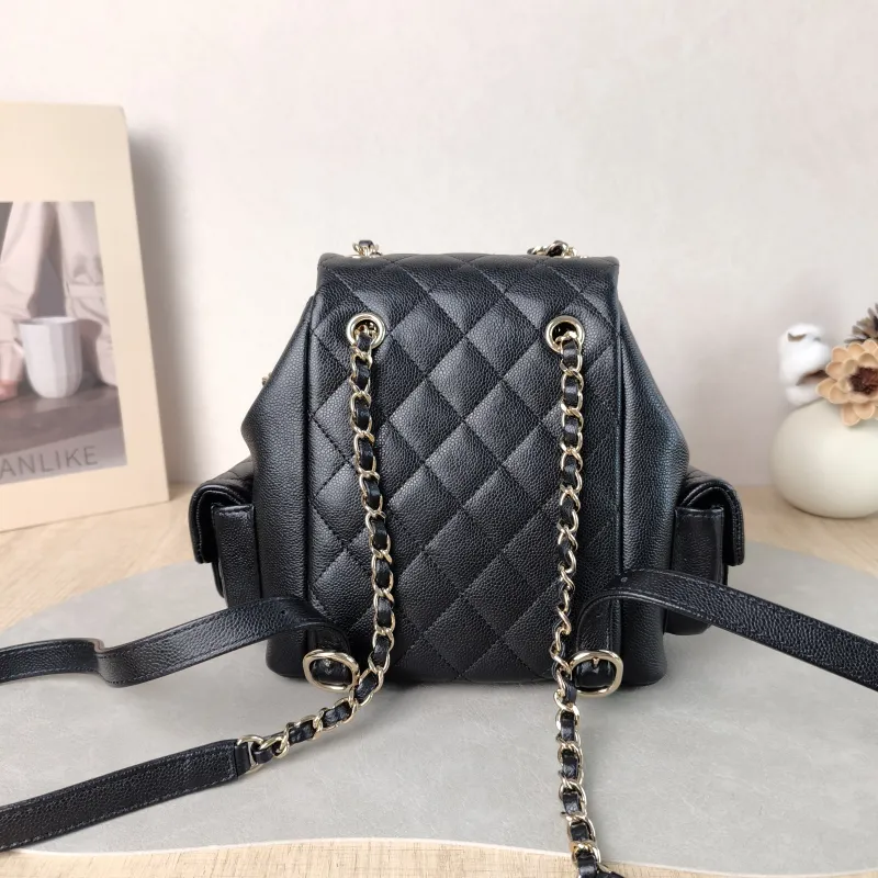 Chanel Backpack duma Black Grained Calfskin Small 18 × 9.5 × 19 cm — cover view 4 of 6