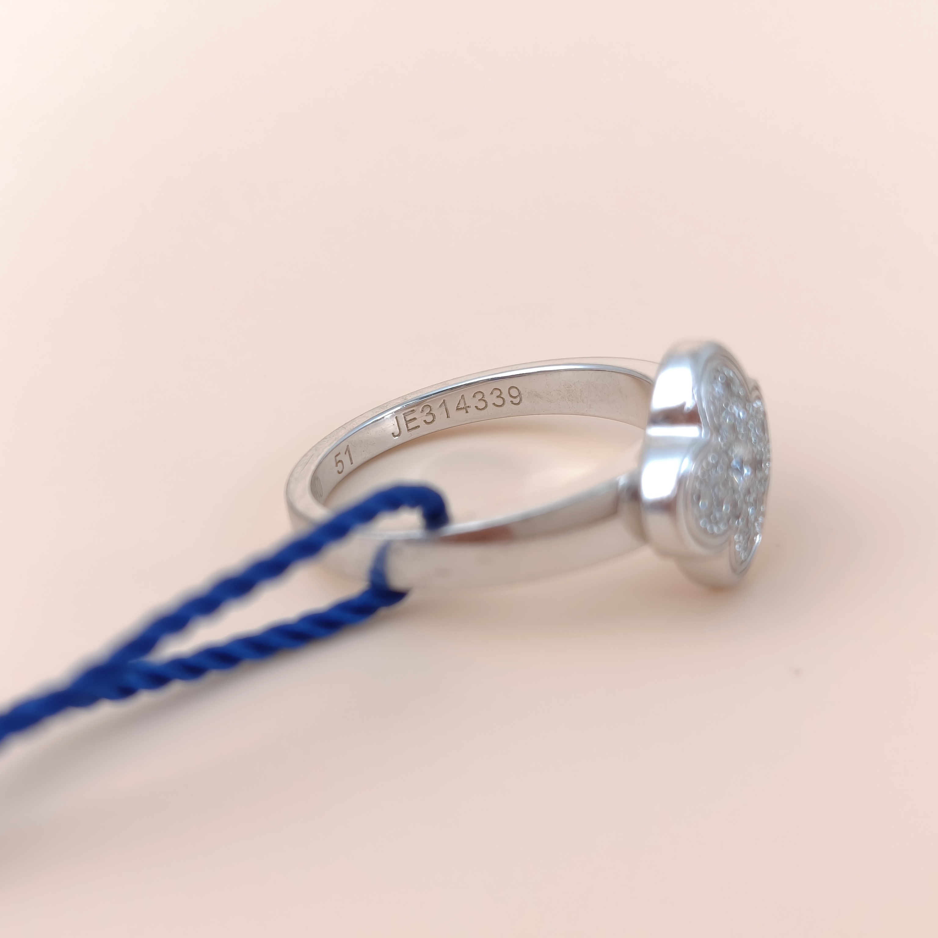 Van Cleef & Arpels Ring Pure Alhambra Pavé Diamond Ring White Gold 18KW hite Gold Diamond One Size51 — cover view 4 of 8