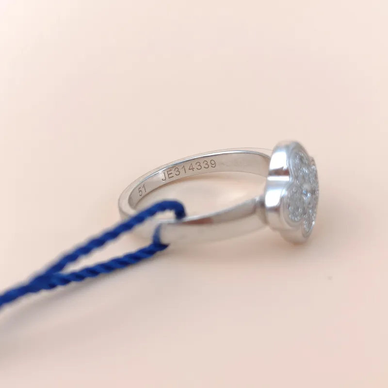 Van Cleef & Arpels Ring Pure Alhambra Pavé Diamond Ring White Gold 18KW hite Gold Diamond One Size51 — cover view 4 of 8