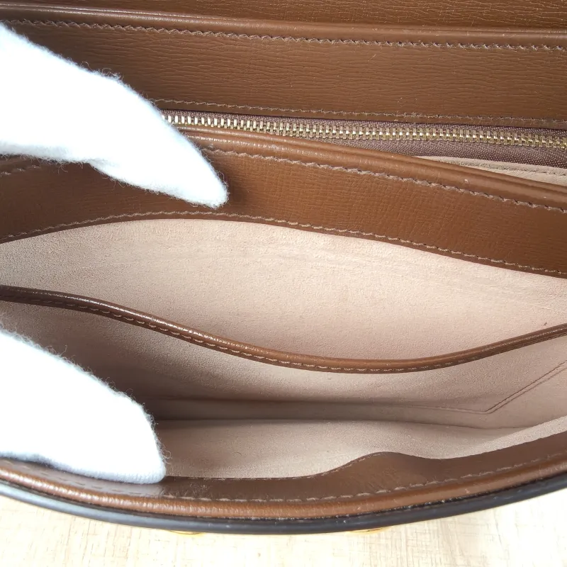 GUCCI Shoulder Bag Horsebit 1955 Horsebit Medium Monogram PVC Medium25 × 8 × 18 cm — detail view 13 of 14