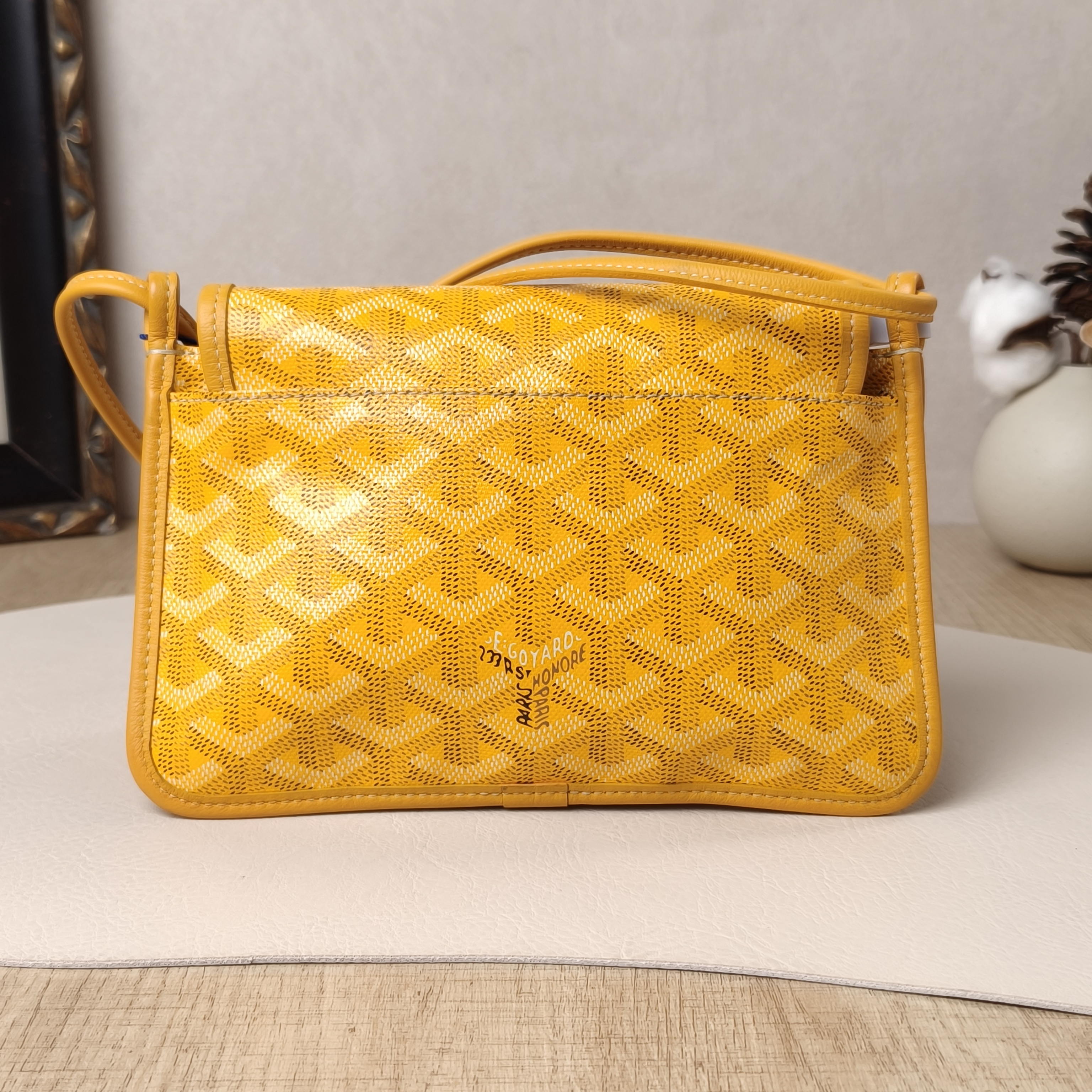 GOYARD PLUMET mini Yellow Canvas · 20.5 × 2.5 × 14 cm — cover view 3 of 9