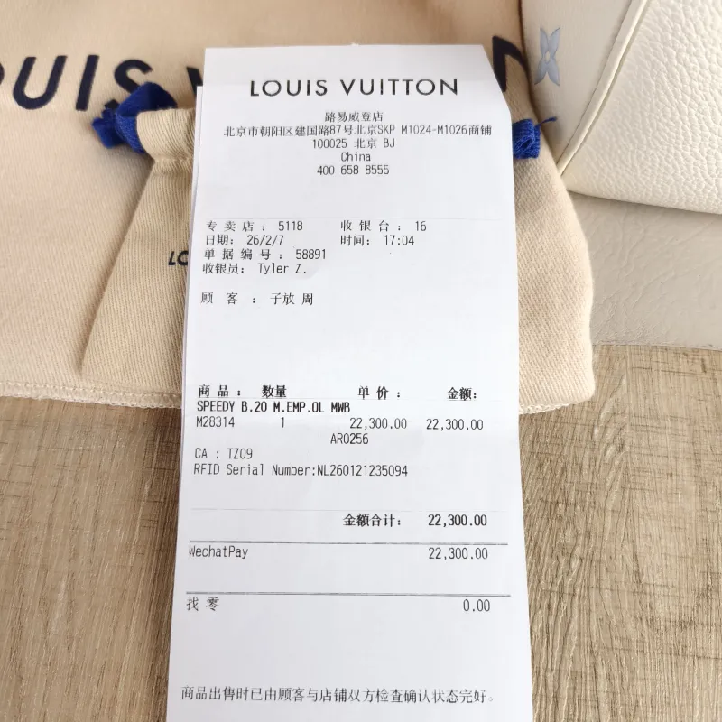 Louis Vuitton Crossbody Bag Speedy20 White · Blue Calfskin One Size 20.5 × 12 × 13.5 cm — detail view 1 of 12