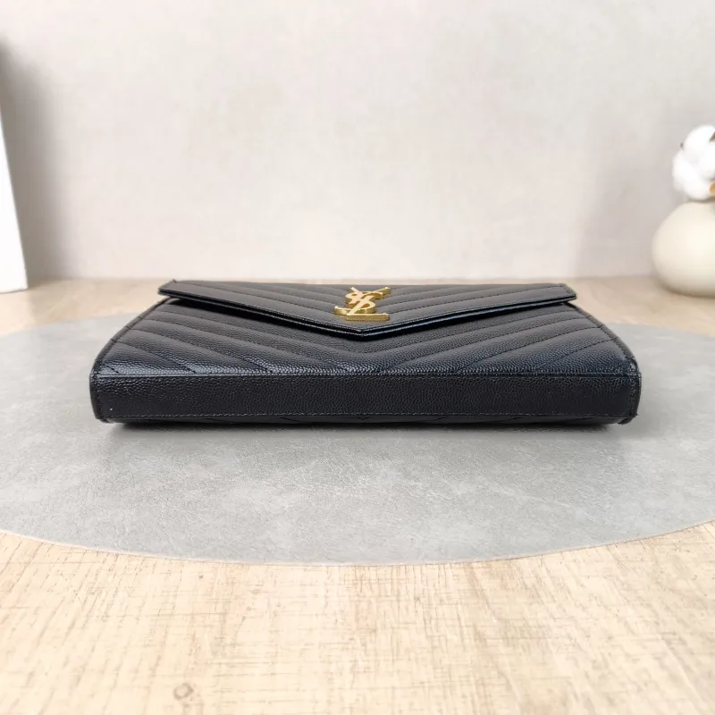 SAINT LAURENT Crossbody Bag CASSANDRE ENVELOPE Black Calfskin One Size22.5 × 4 × 14 cm — cover view 3 of 5