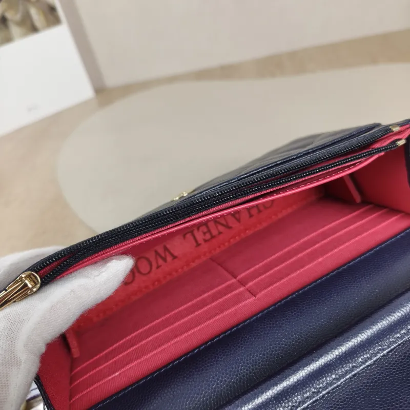 Chanel Crossbody Bag Classic Flap WOC CF WOCWOC Bag c Grained Calfskin One Size 19.2 × 3.5 × 12.3 cm — detail view 6 of 11