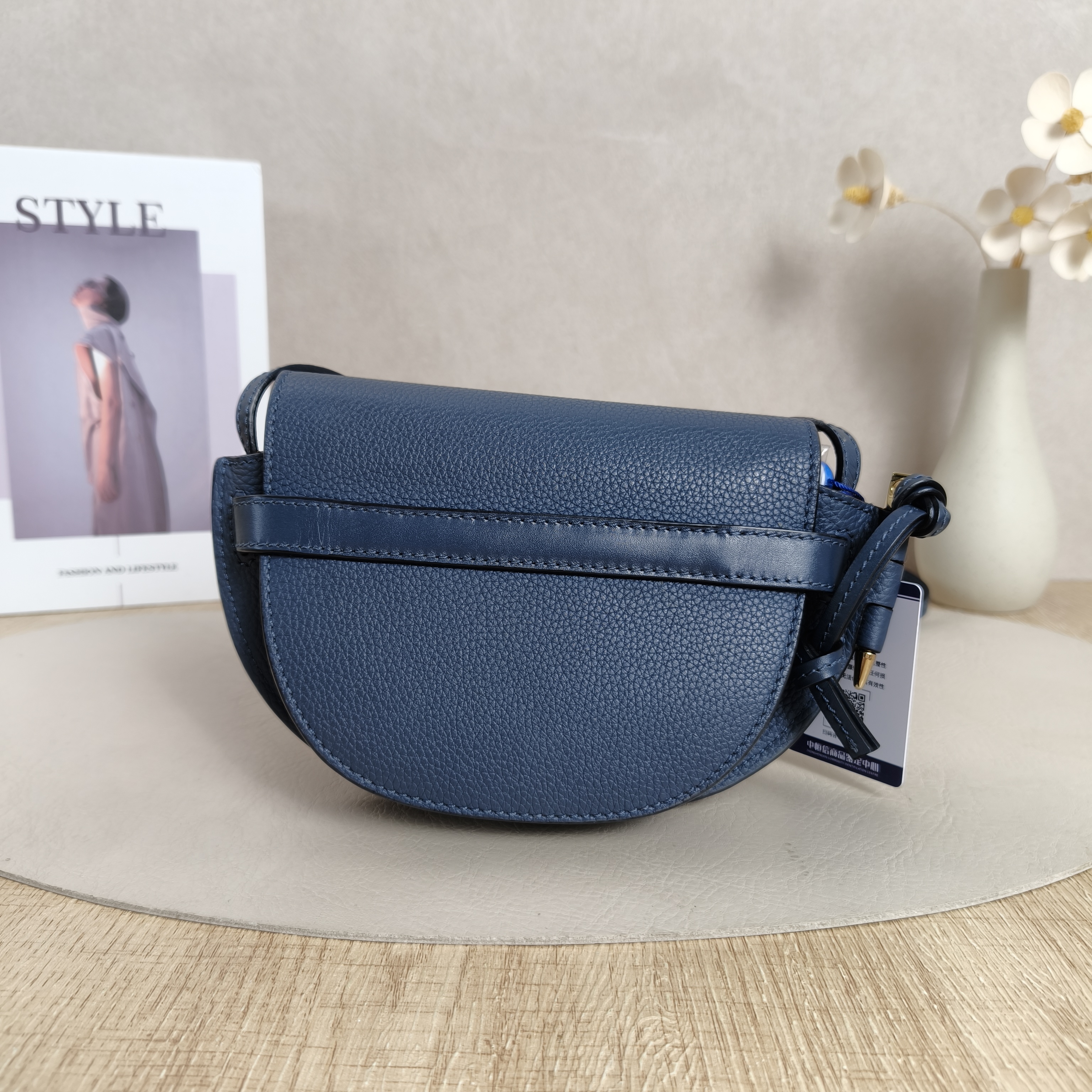 LOEWE Crossbody Bag Gate Blue Calfskin15 × 8 × 12.5 cm — cover view 6 of 9