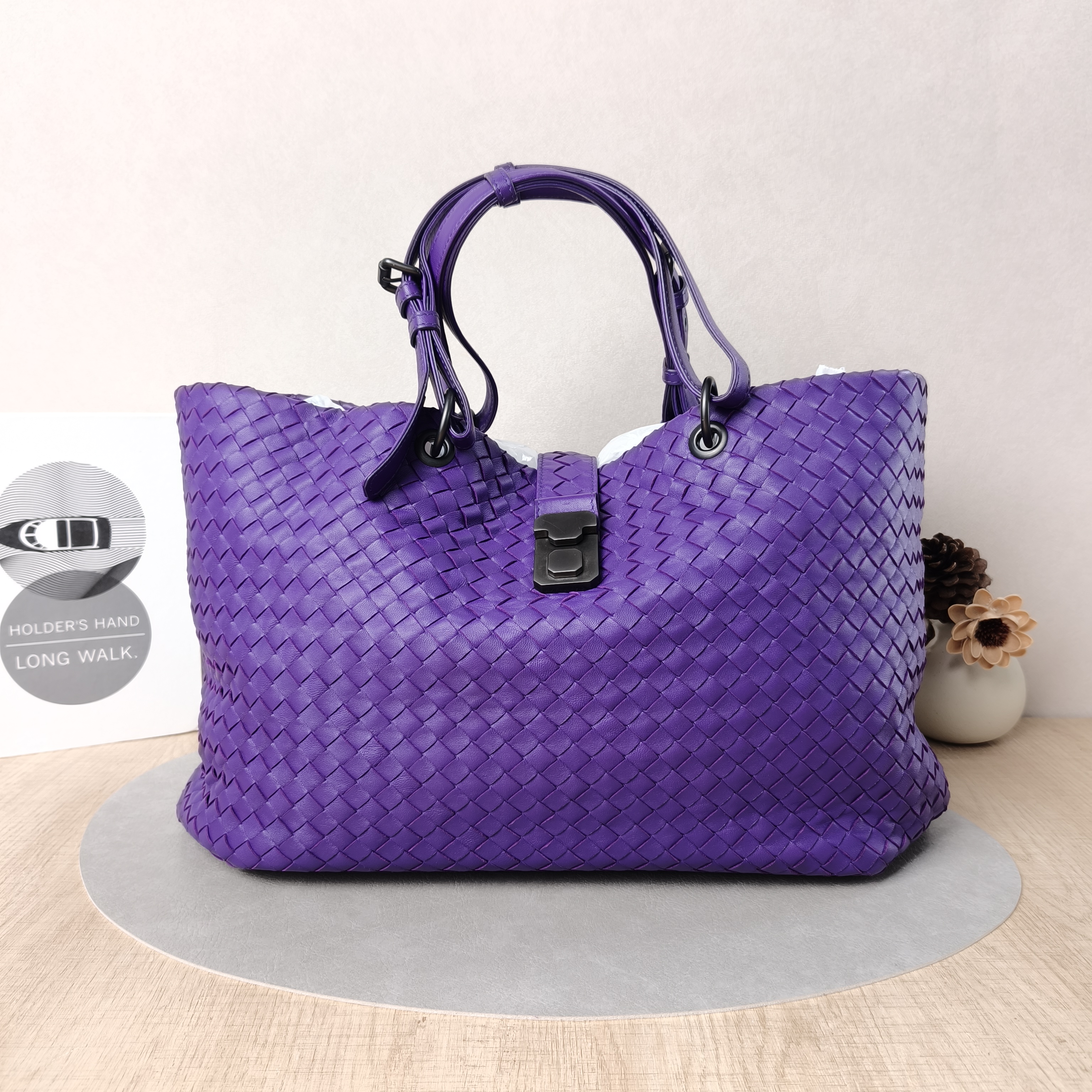 Bottega Veneta Top Handle Bag Woven Tote Bag Lambskin One Size29 × 13 × 25 cm