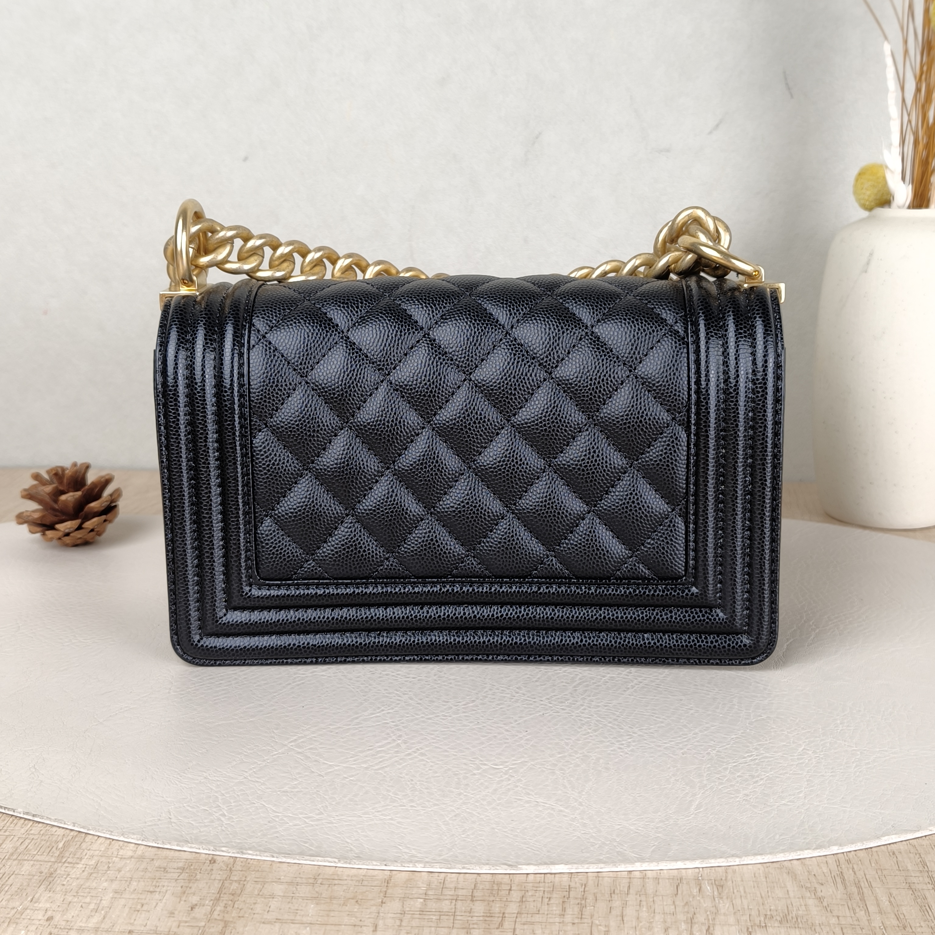 Chanel Crossbody Bag Le BoyBlack Grained Calfskin Small20.5 × 8.5 × 12 cm — cover view 6 of 6