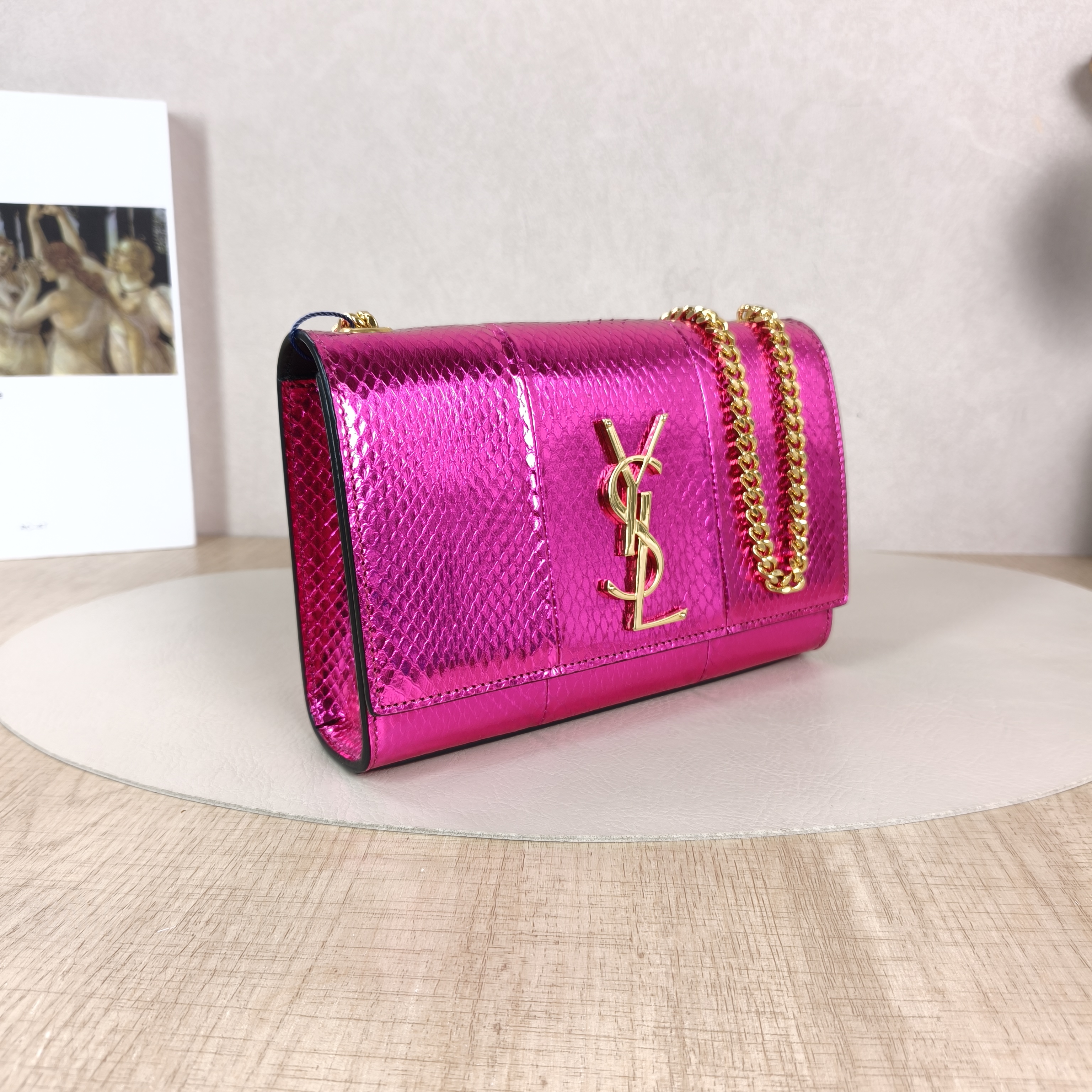 SAINT LAURENT Crossbody Bag KATE Pink Red Calfskin Small20 × 5 × 12.5 cm — cover view 2 of 6