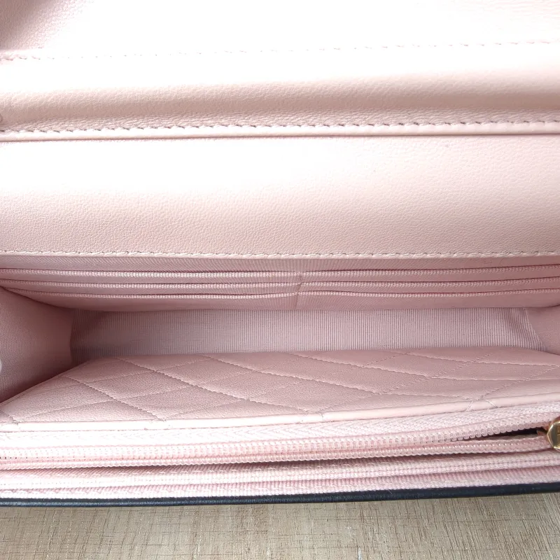 Chanel Crossbody Bag Classic Flap WOC CF WOCWOC Bag Black Pink Lambskin One Size 19 × 4 × 12.5 cm — detail view 13 of 14