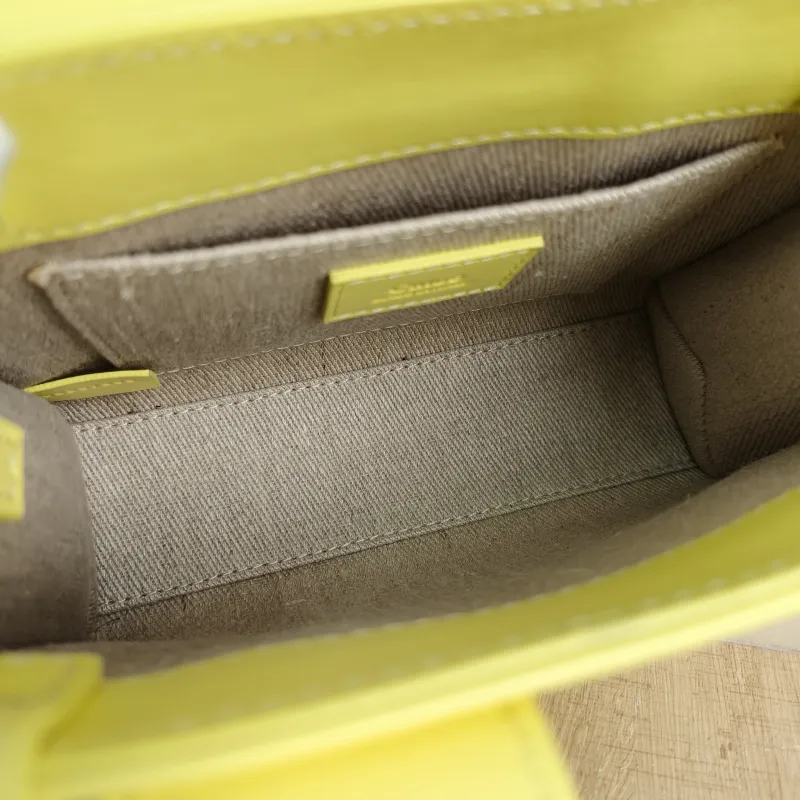 Chloé Top Handle Bag woody Collectiontote Yellow Calfskin One Size 20 × 7 × 14 cm — detail view 2 of 9