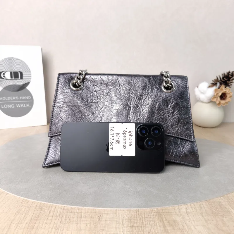BALENCIAGA Shoulder Bag CRUSH Chain Bag Calfskin Small25 × 8 × 15 cm — cover view 2 of 5