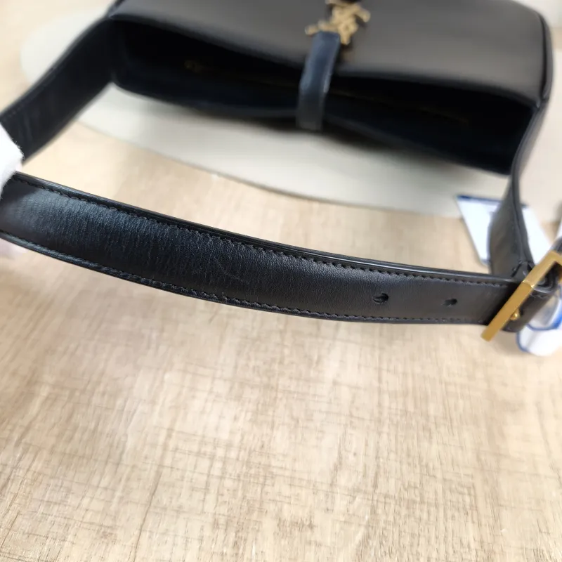 SAINT LAURENT Shoulder Bag LE 5 À 7 Black Calfskin Small23 × 6.5 × 16 cm — detail view 11 of 12