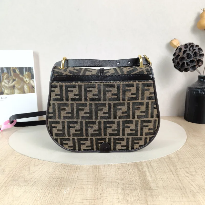 FENDI Crossbody Bag Crossbody Bag Monogram Canvas One Size 25 × 8 × 19 cm — cover view 2 of 6