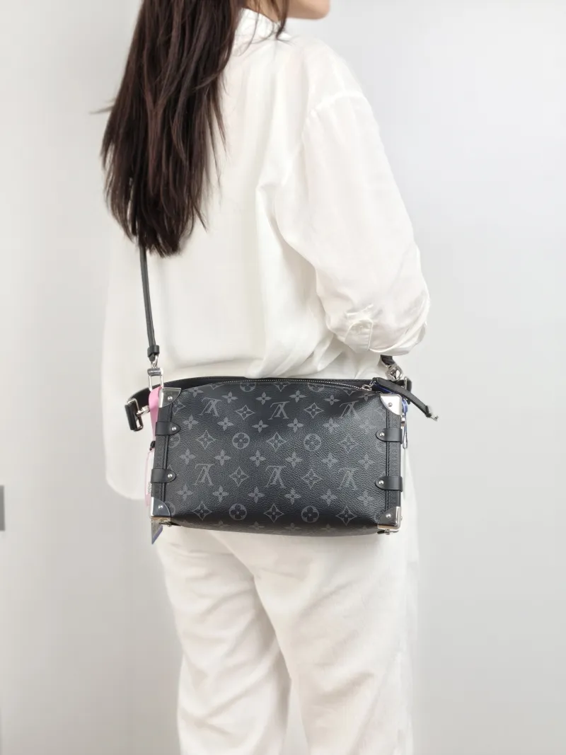 Louis Vuitton Crossbody Bag Side Trunk East West Box Monogram PVC Medium 28 × 7 × 15 cm — on-model view 2 of 2