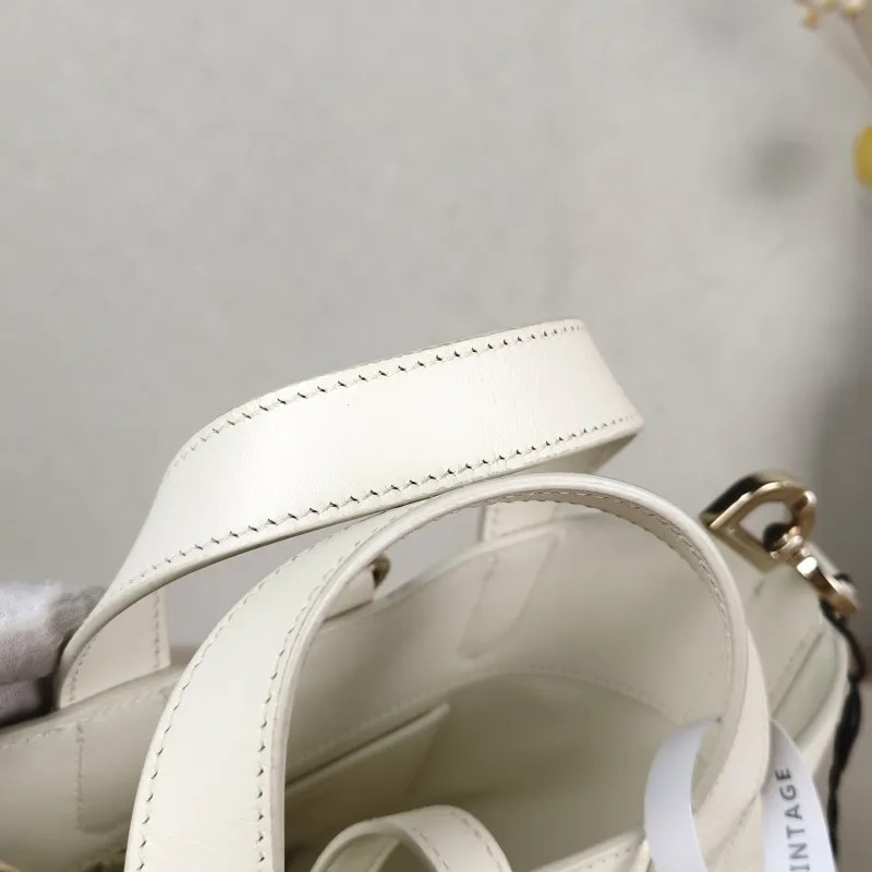 DIOR Top Handle Bag TOUJOURS Edition White Gold Calfskin Mini 13 × 12 × 15 cm — detail view 8 of 10