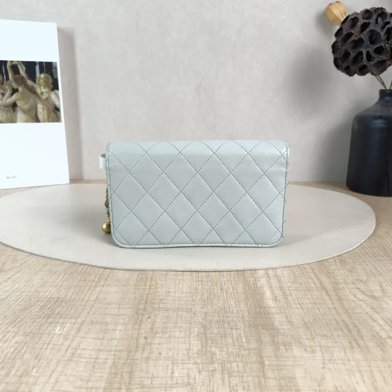 Chanel Crossbody Bag woc Collection Grey Lambskinmini17 × 5 × 9.5 cm — cover view 4 of 5