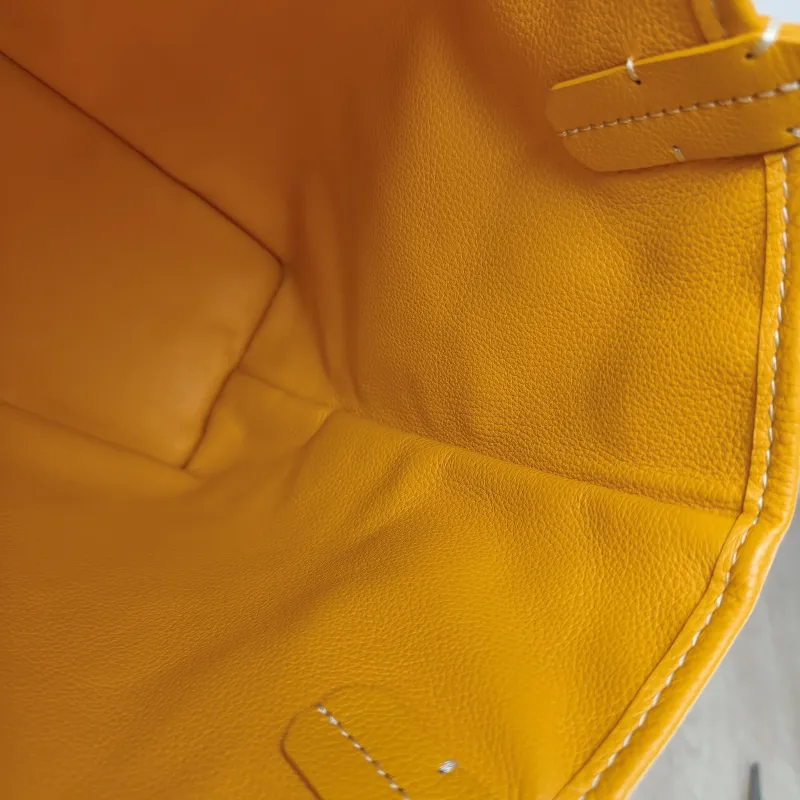 GOYARD Top Handle Bag ANJOU Shopping Tote Yellow PVC Mini 19.5 × 9 × 19.5 cm — detail view 4 of 13