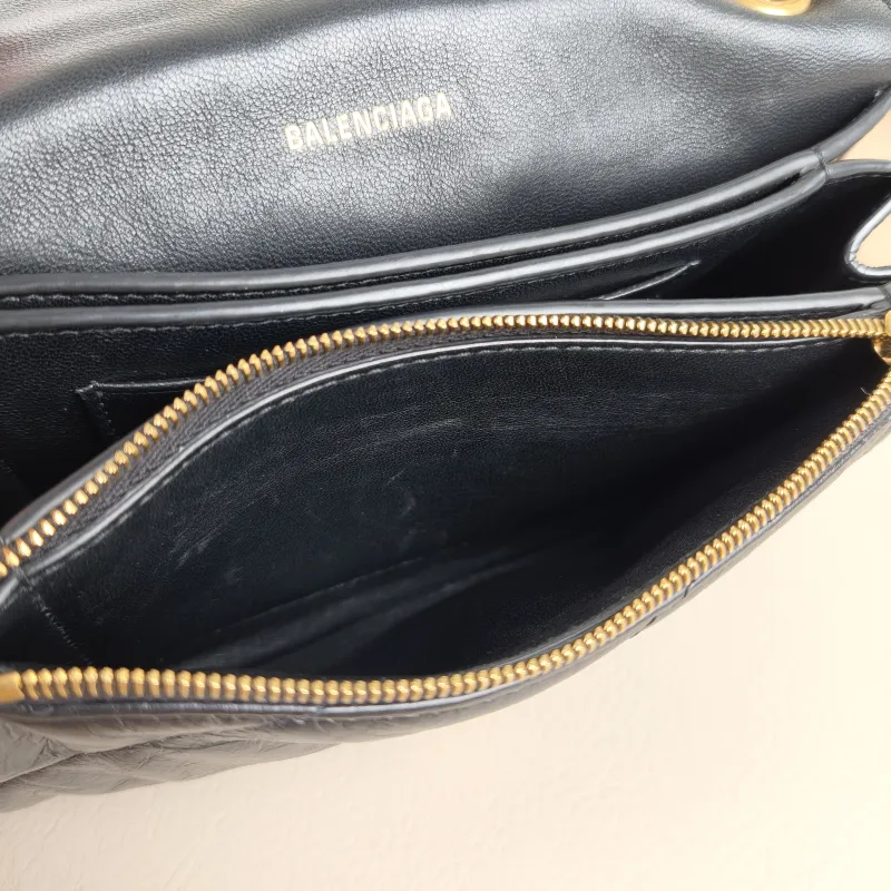 BALENCIAGA Crossbody Bag CRUSH Chain Bag Black Calfskinxs Small22 × 5 × 10 cm — detail view 10 of 12