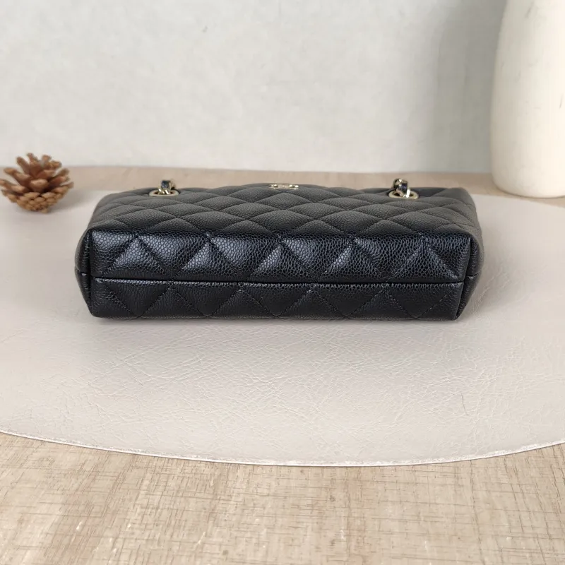 Chanel Shoulder Bag mini tote Black Grained Calfskin One Size20 × 4 × 11 cm — cover view 4 of 5