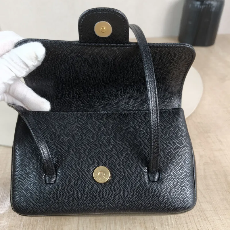 Chanel Crossbody Bag 26p preppy coco Black Grained Calfskin Mini 17 × 5 × 11.5 cm — detail view 5 of 12