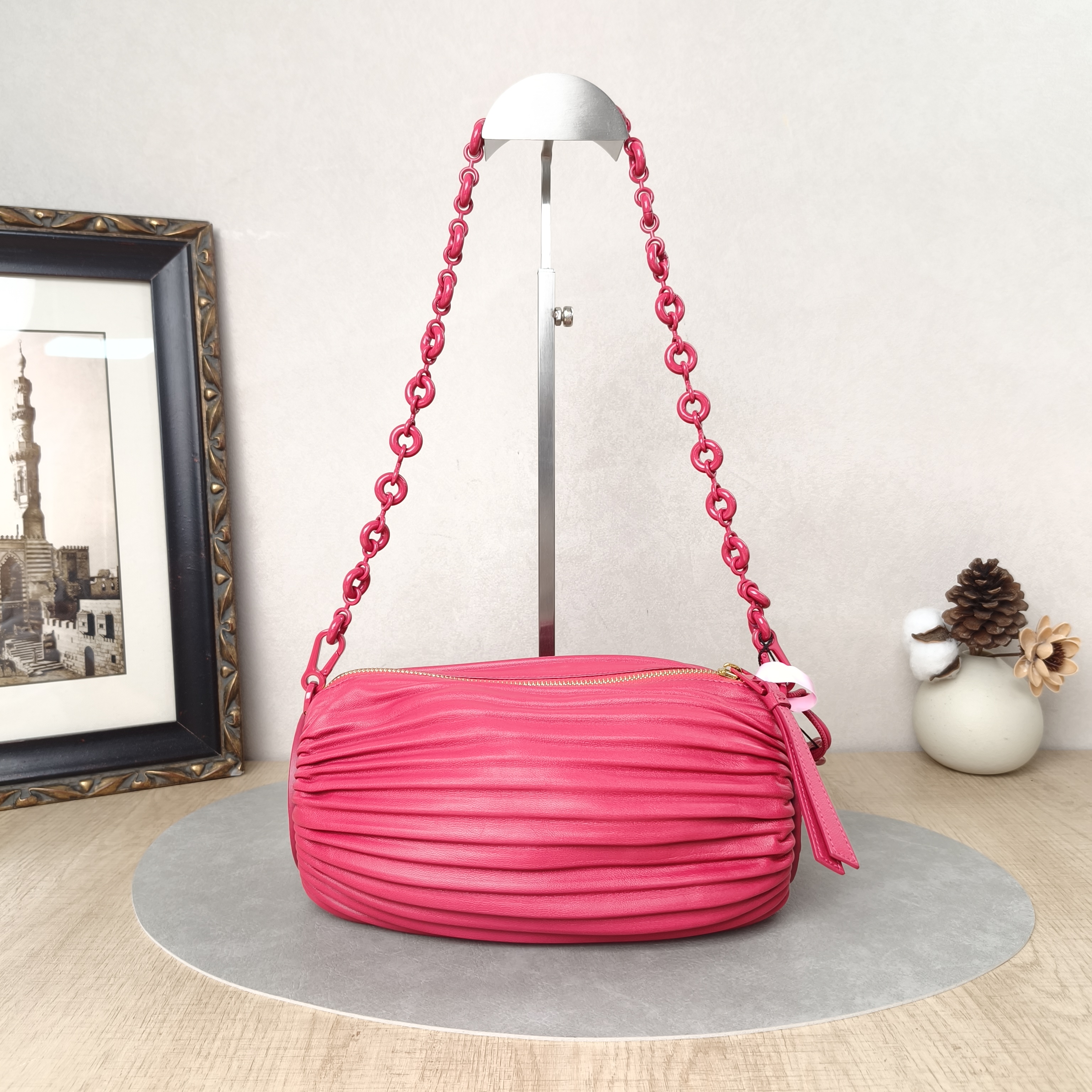 LOEWE Shoulder Bag Pouch Collection Lambskin 25 × 10 × 10 cm