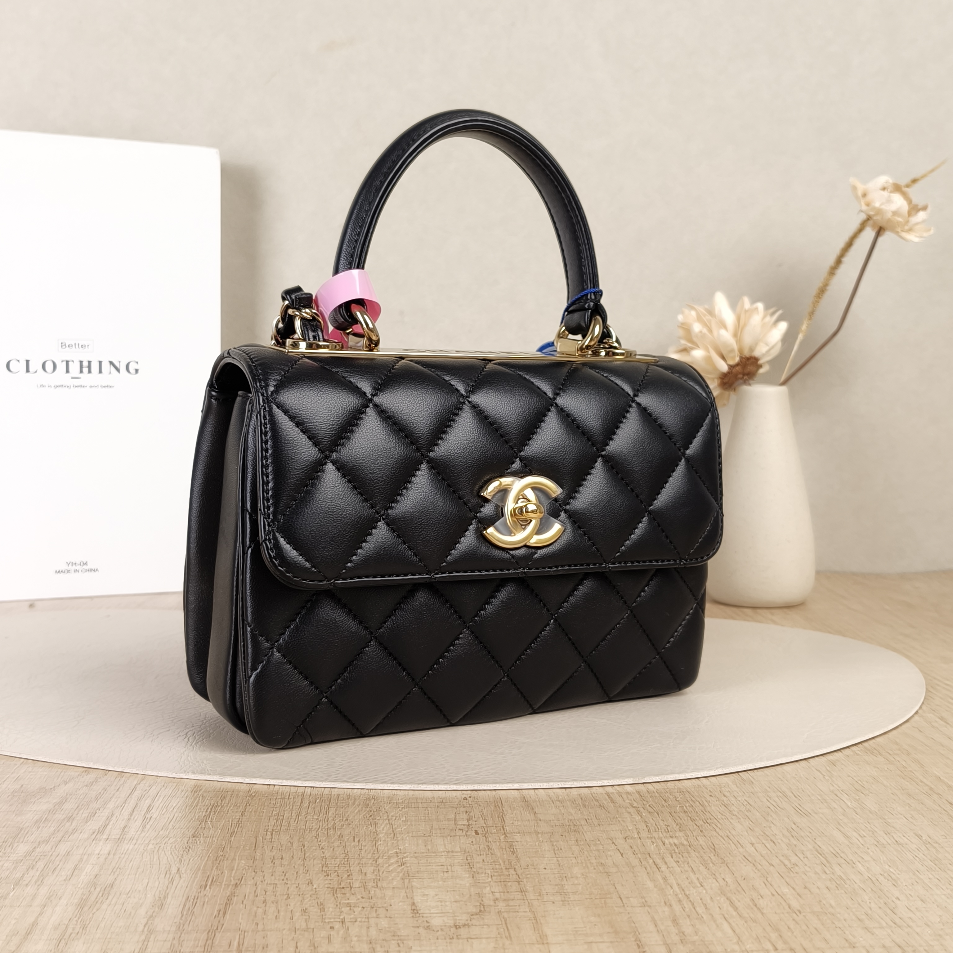 Chanel Top Handle Bag Trendy CC Black Lambskinmini19.5 × 8 × 14.5 cm — cover view 4 of 5