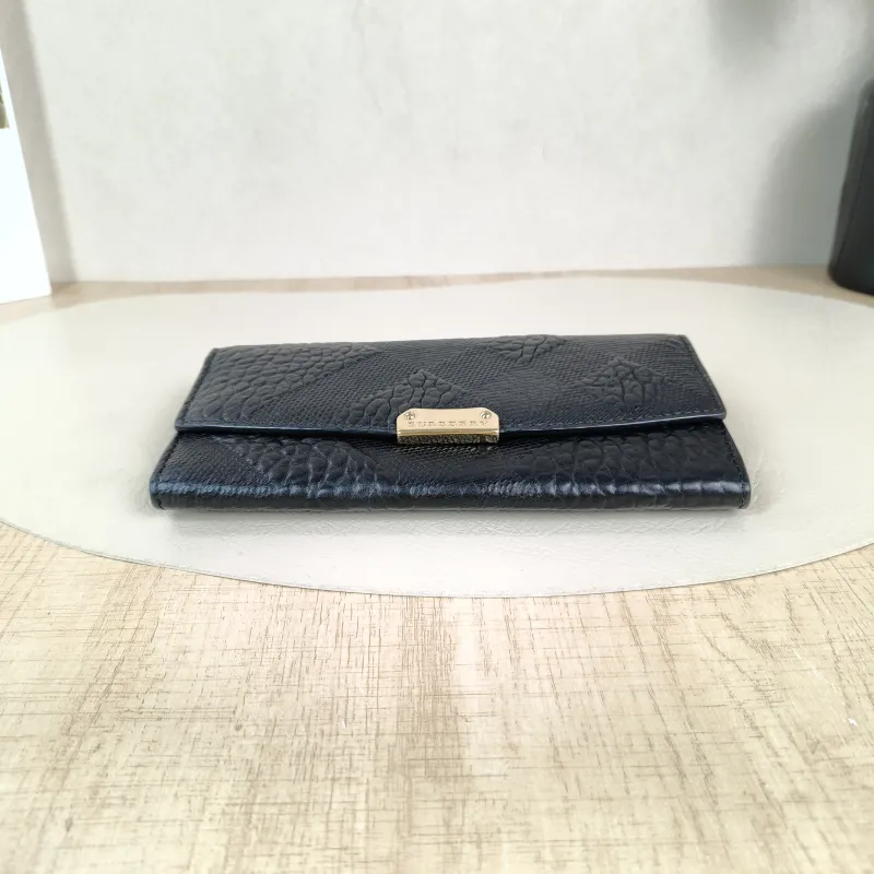 BURBERRY Wallet Wallet Black Calfskin One Size 19 × 2 × 10 cm — cover view 5 of 6