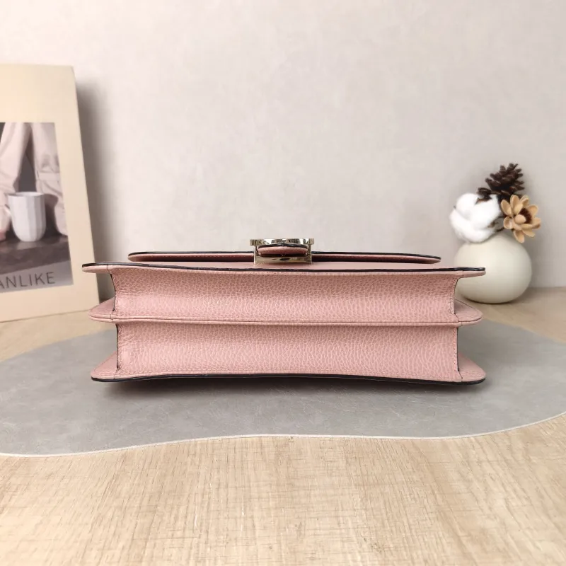 GUCCI Crossbody Bag Collection Crossbody Bag Pink Calfskin 28 × 7 × 18 cm — cover view 2 of 5
