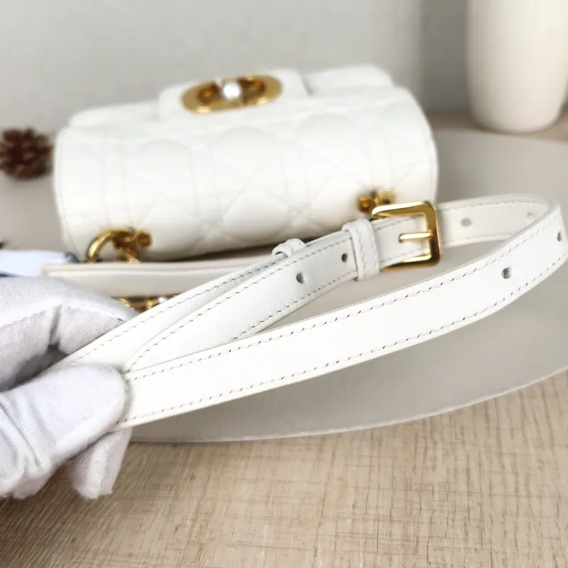 DIOR Crossbody Bag Jolie Top Handle Pearl Crossbody Bag White Calfskinmini19 × 7 × 12 cm — detail view 6 of 14