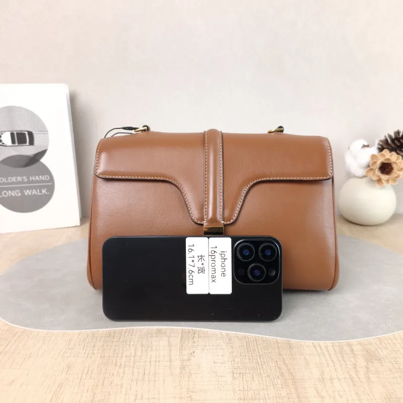 CELINE Shoulder Bag Soft 16Shoulder Bag Caramel Calfskin Small 23 × 9 × 15 cm — cover view 4 of 5